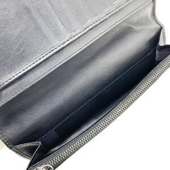 Burberry long wallet logo bifold leather black men - Picture 7 of 8